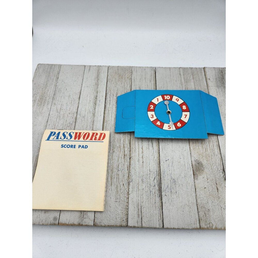 Vintage Password Game Replacement Piece Part score card spinner 12th Ed